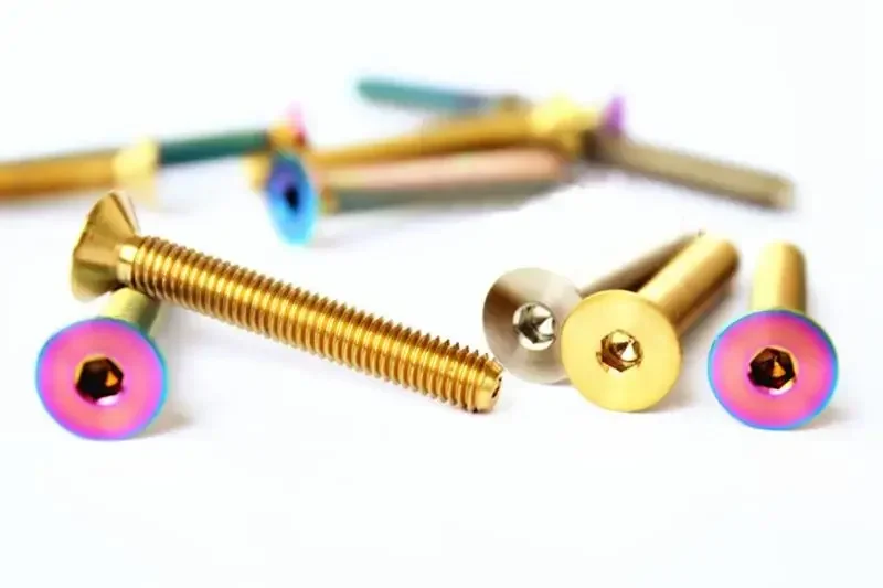 M5x20mm/M5x25mm/M5x35mm GR5 TC4 Titanium Countersunk Bolts For Bike Stem Headset Top Cap