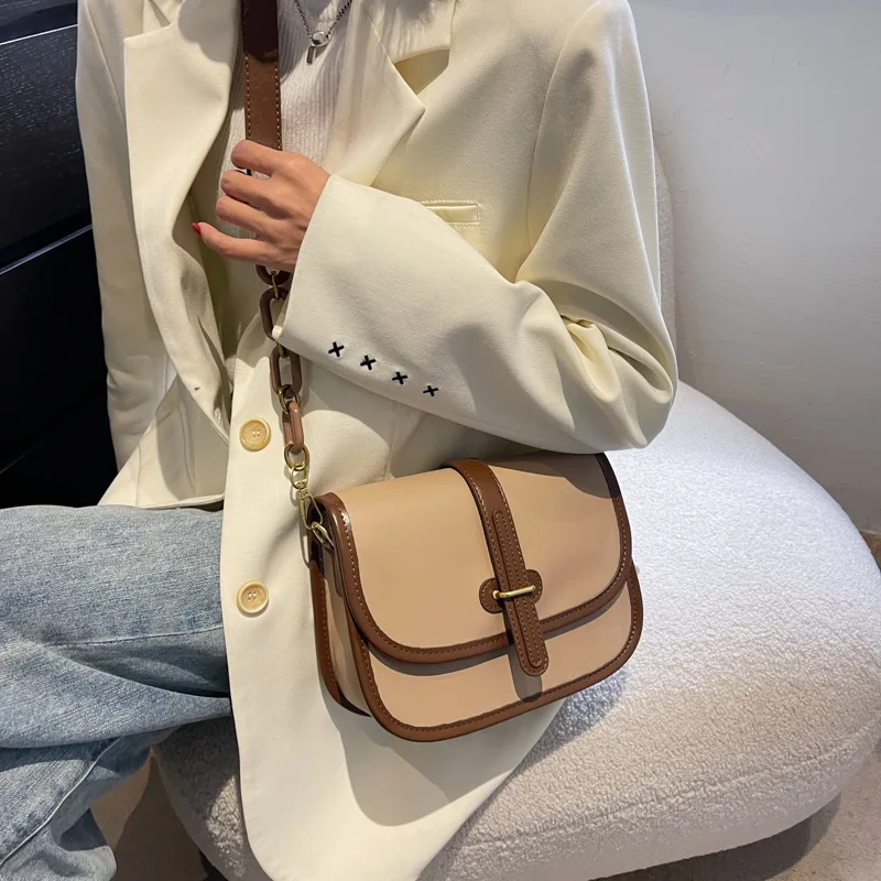 Luxury Crossbody Bag For Women Contrasting Color Bags New Small Square Bags Shoulder Bag Brand Designer Women Bags Handbag