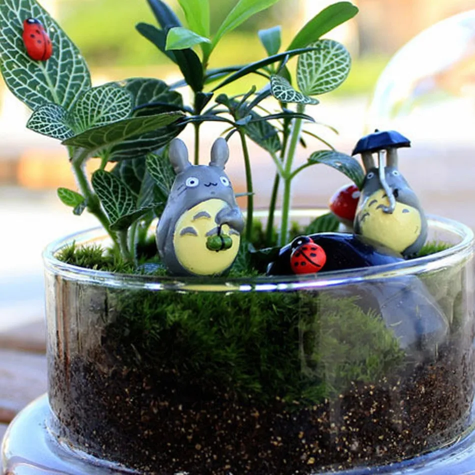 Mini anime il mio vicino cartone animato carino figura in pvc modello da collezione ornamento bambole statua regali per bambini Micro ornamenti paesaggistici