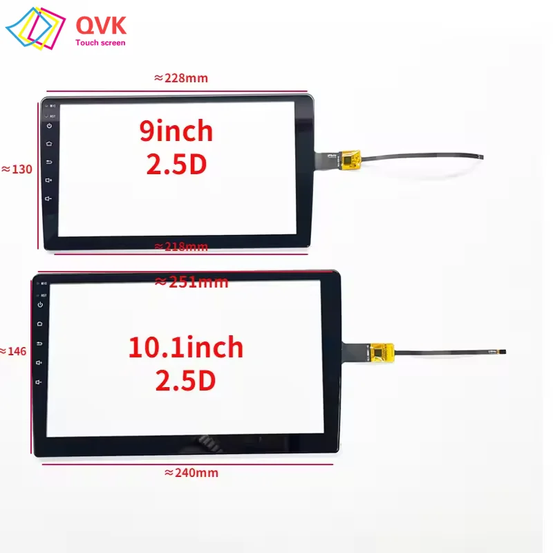 Black 9/10.1Inch For FD070PS0625A-FPC-V01 FD101GS0035A-V4.0 Car Capacitive Touch Screen Digitizer Sensor External Glass Panel