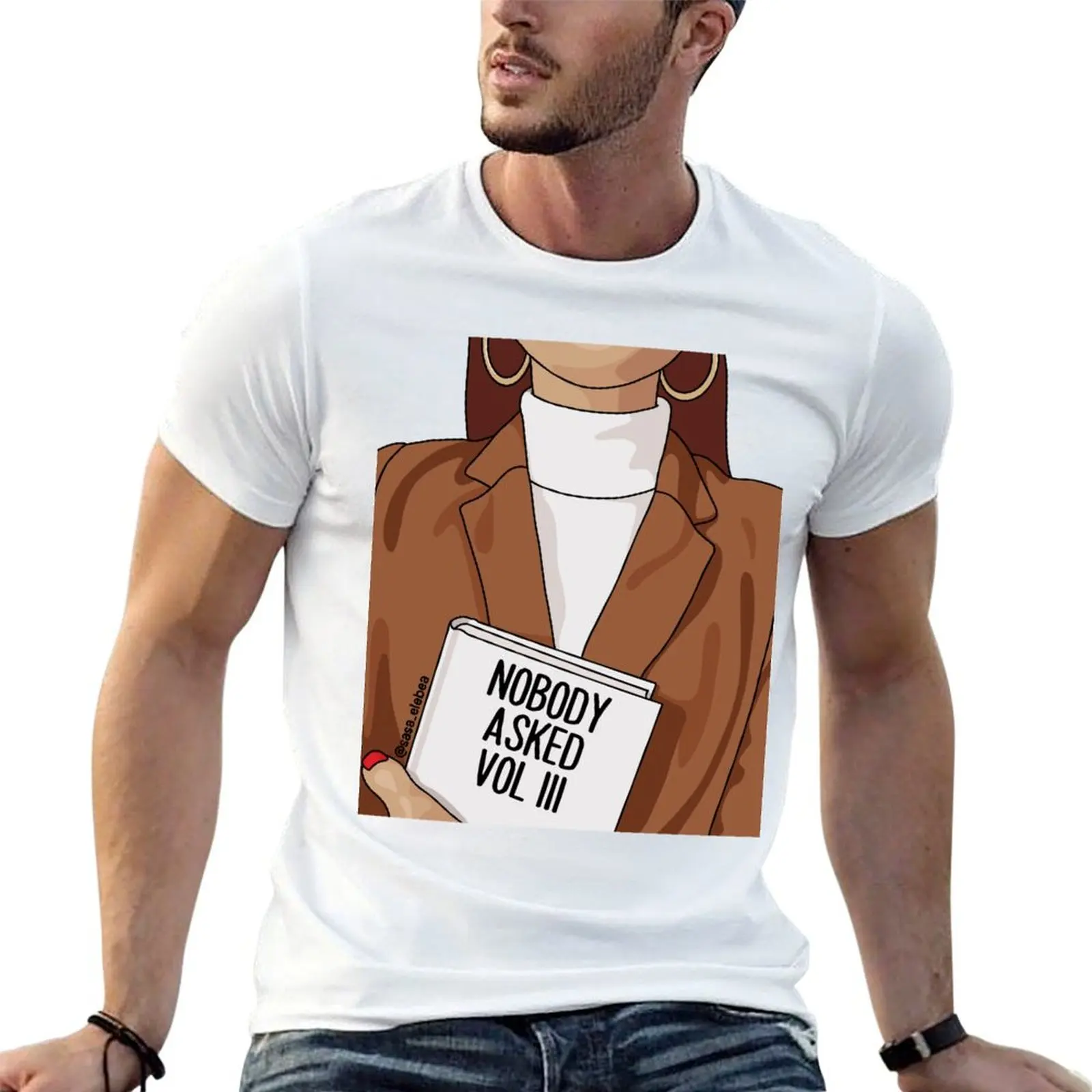 Nobody asked by Sasa Elebea T-Shirt High Elasticity Sports Tee Shirt