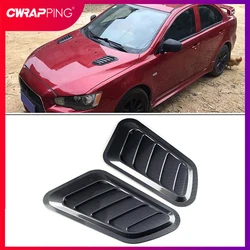 2PCS Car Sticker Carbon Fiber Hood Vent Cover Sticker Side Hood Scoop Bonnet Vent Cover for Auto Accessories Exterior Stickers