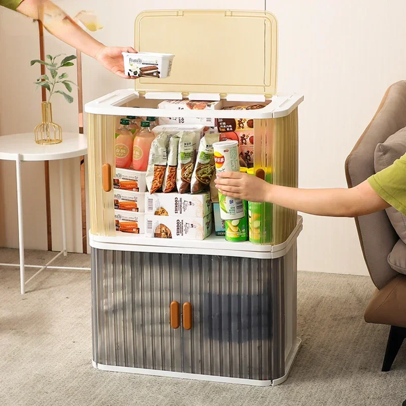 

For Large Capacity Folding Underwear Organizer:Living Room Snacks Storage Case Children's Clothes Transparent Holder