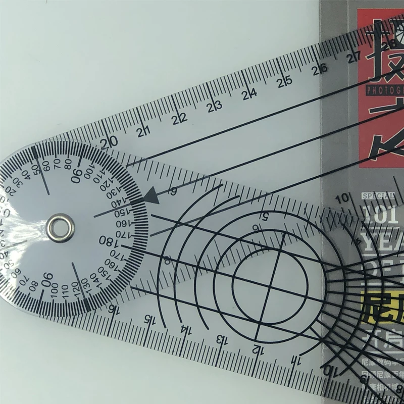 0-140mm 360 Degree Goniometer Angle Medical Spinal Angle Ruler Angle Inclinometer Ruler Protractor Angle finder Measuring Tool