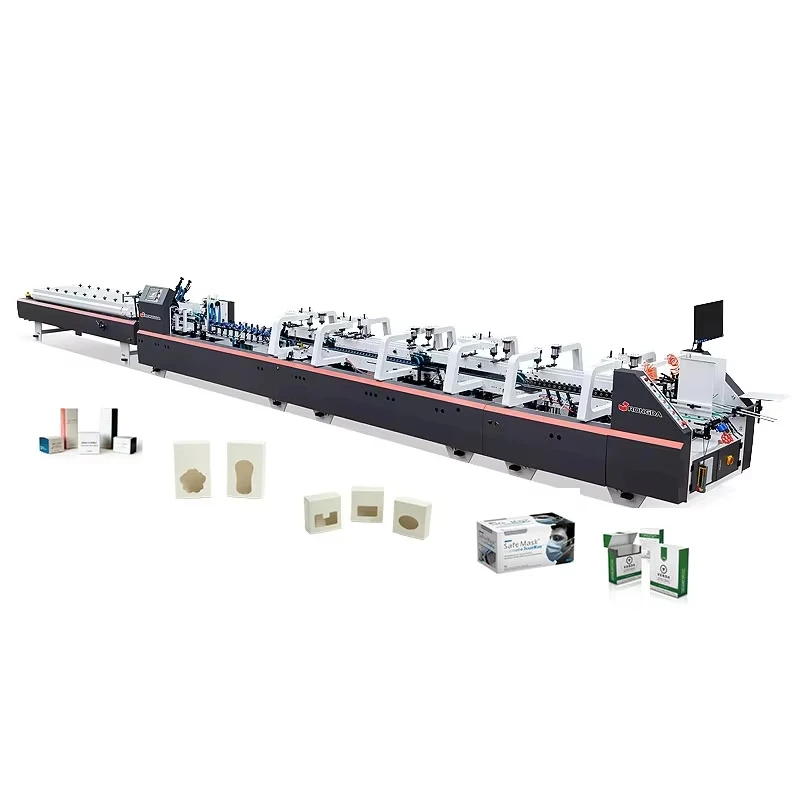 Automatic PLC-Controlled Bottom-lock Cardboard Box Making Folder Gluer Machine for Cosmetic Food Packaging 280m/min Speed 1 Year