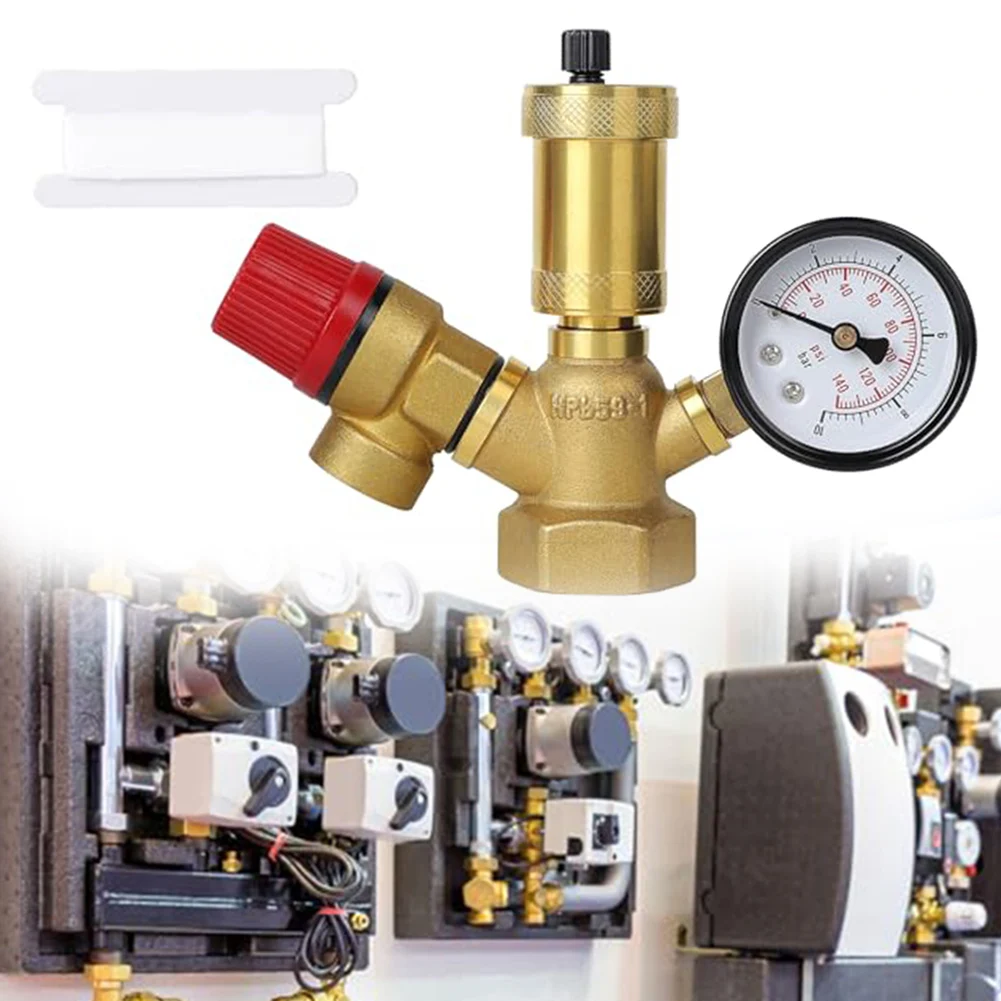 

Comprehensive Brass Safety Group Set with Accurate Pressure Relief Valve and Effective Air Vent for Heating Systems