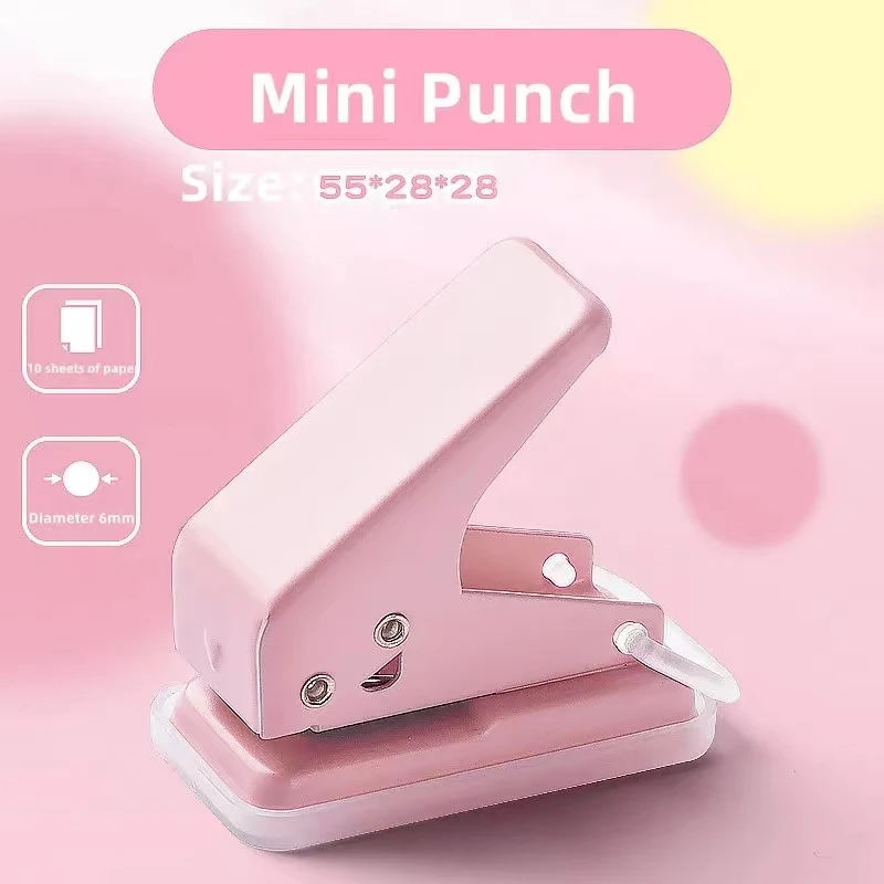 Mini Manual Punching Machine Student Stationery Loose-Leaf Household Items