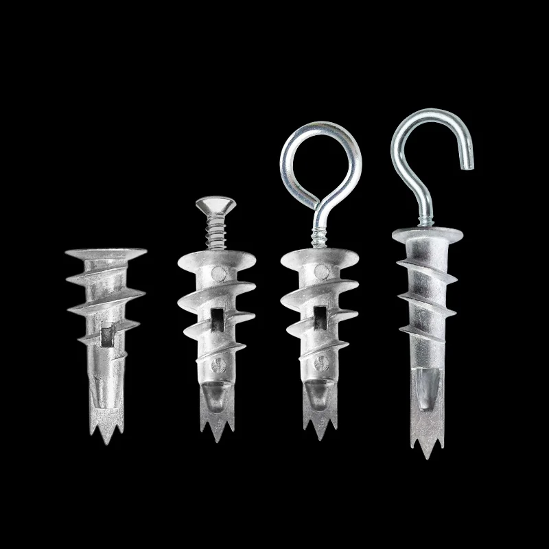 Zinc Alloy Plasterboard Drywall Anchor Hollow Wall Self-drilling Wall Plug with Tapping Screw Drywall Bolt