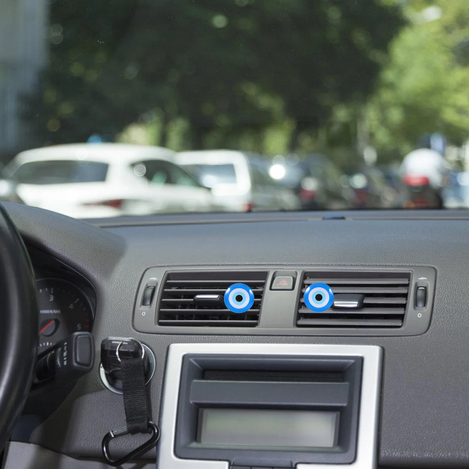 Clips de ventilación para mal de ojo, ambientador azul, accesorios decorativos, Aroma para salpicadero de coche, decoración Interior práctica y elegante para coche, 6 uds.