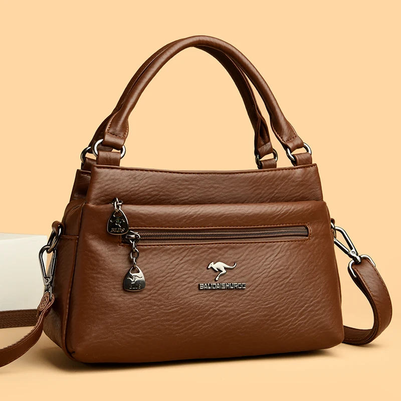 

Women's Bag 2024 Brand Design Fashion Shoulder Messenger Bags Luxury Soft Leather Crossbody Sac High Quality Handbags And Purses