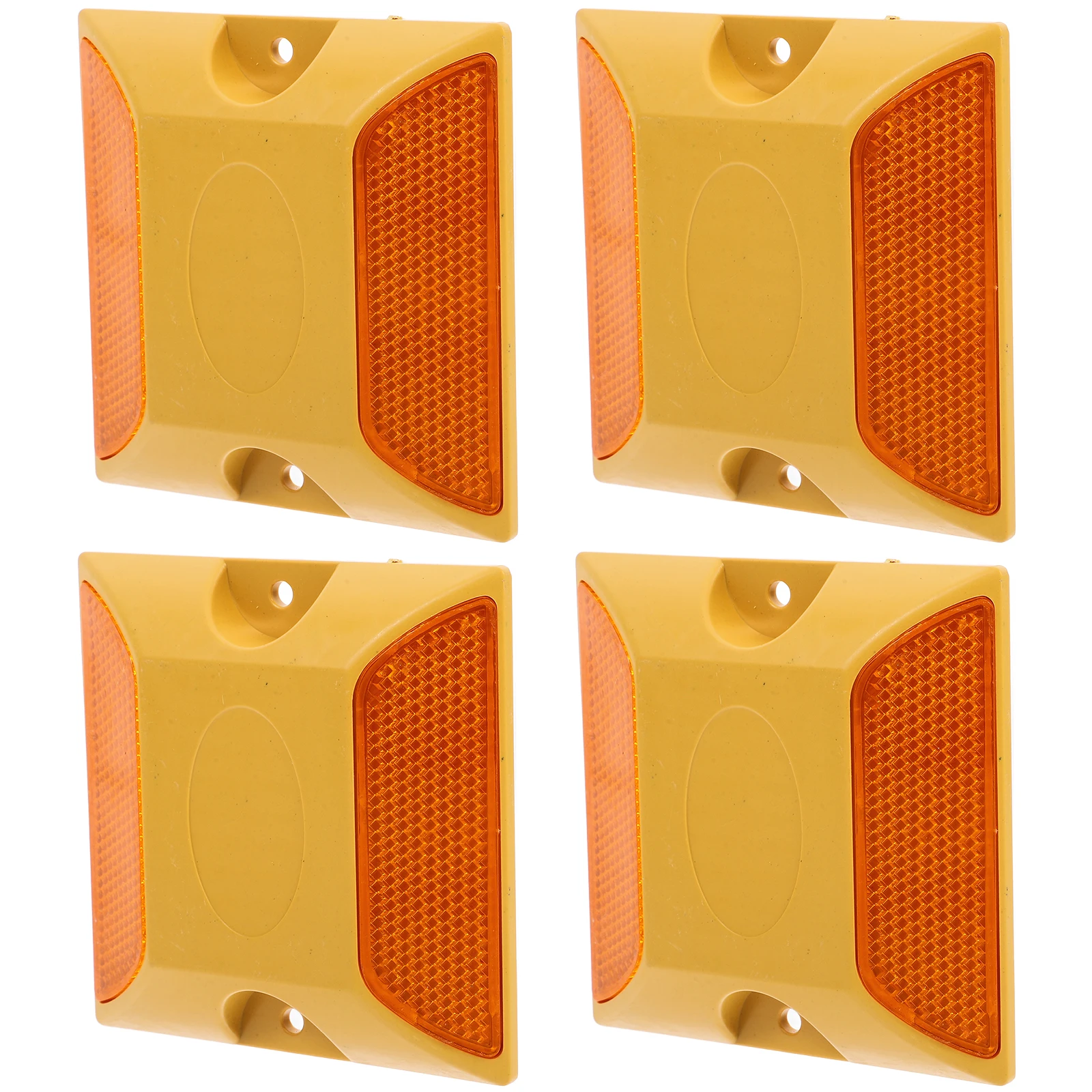 

4 Pcs Plastic Road Spikes Driveway Reflector Marker Reflectors for Garden Pavement Delineator Driveroad Accessories