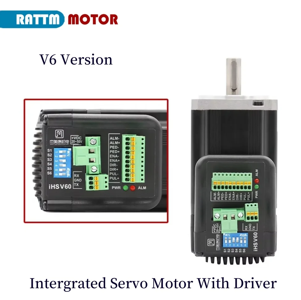 JMC V6 version 3000rpm 140W/180W Integrated Servo Motor With Driver 0.60Nm 8.5A Mini Servo Motor & driver 1000 line