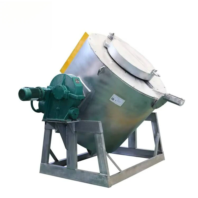 50-750kg Induction Electric Tilting Melting Furnace For Copper Ingots High-temperature Resistant Graphite Crucible