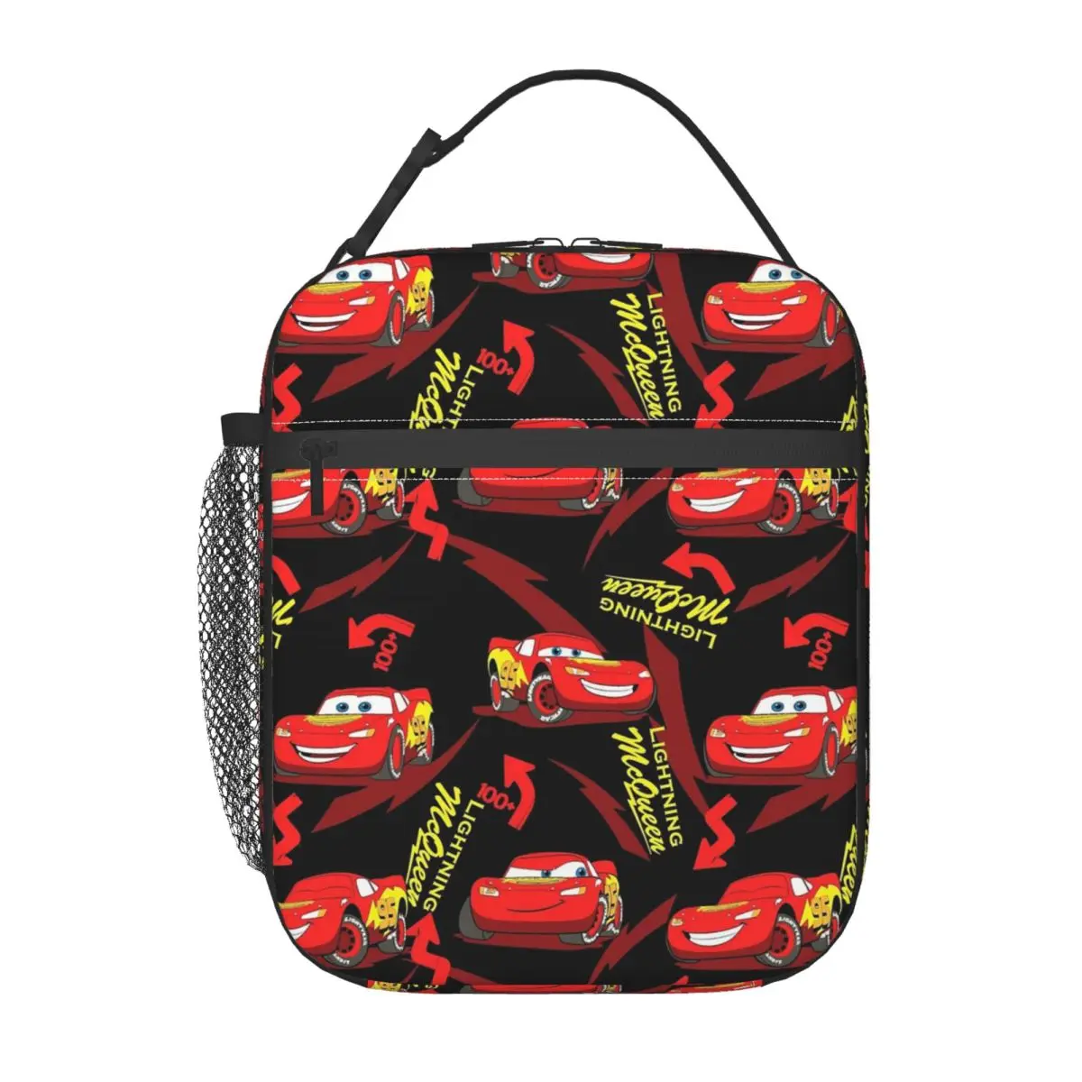 

Lightnings Anime McQueens Insulated Lunch Tote Bag for Women Cartoon Racing Car Resuable Cooler Thermal Food Lunch Box Travel