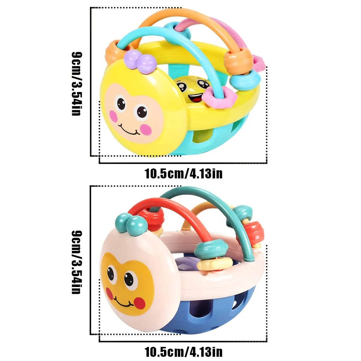 동물 모양 벌 모양 다채로운 딸랑이 & 감각 발달 치발기 (아기 및 유아용), 다기능 감각 학습 장난감 (영유아용)
