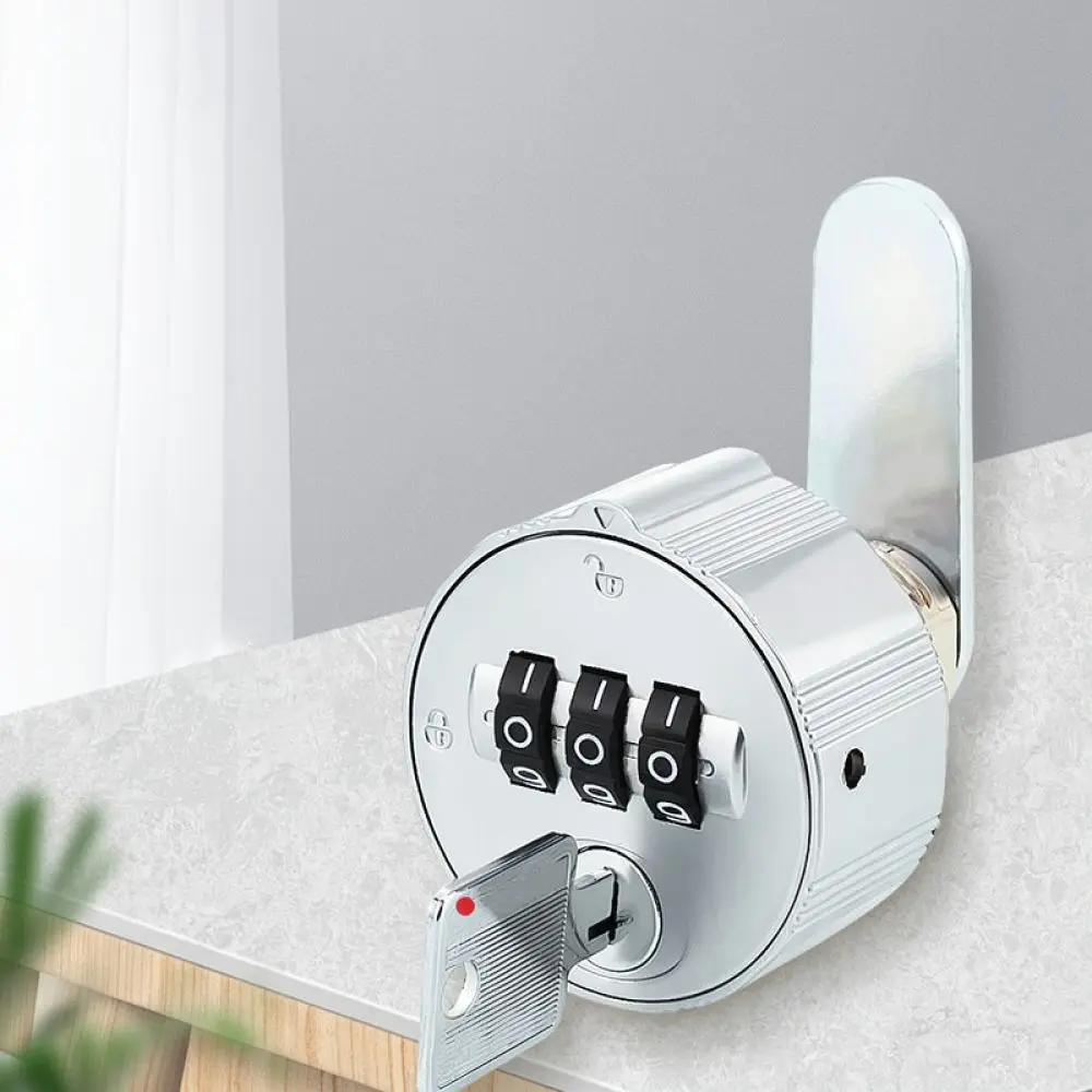 Premium Keyless Combination Cam Lock For File Cabinet Drawer Locker Security Zinc Alloy Code Entry Hardware