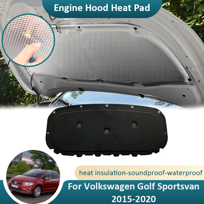 Front Hood Engine For Volkswagen Golf Sportsvan 2015 2016 2017 2018 2019 2020 Sound Insulation Flame Retardant Car Accessorie