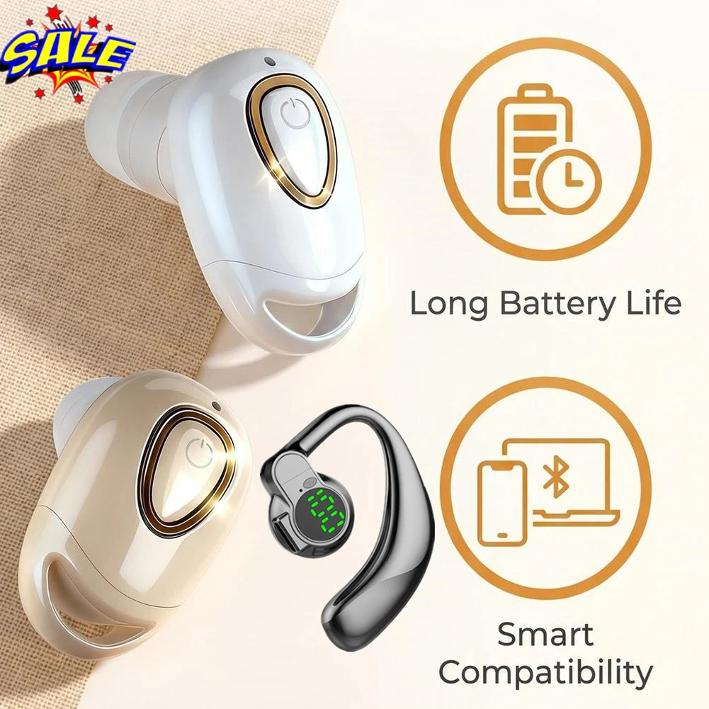 Mini Invisible Wireless Earphones Bluetooth Headphone Handsfree Hifi Stereo HD Call Headset Earbud With Microphone