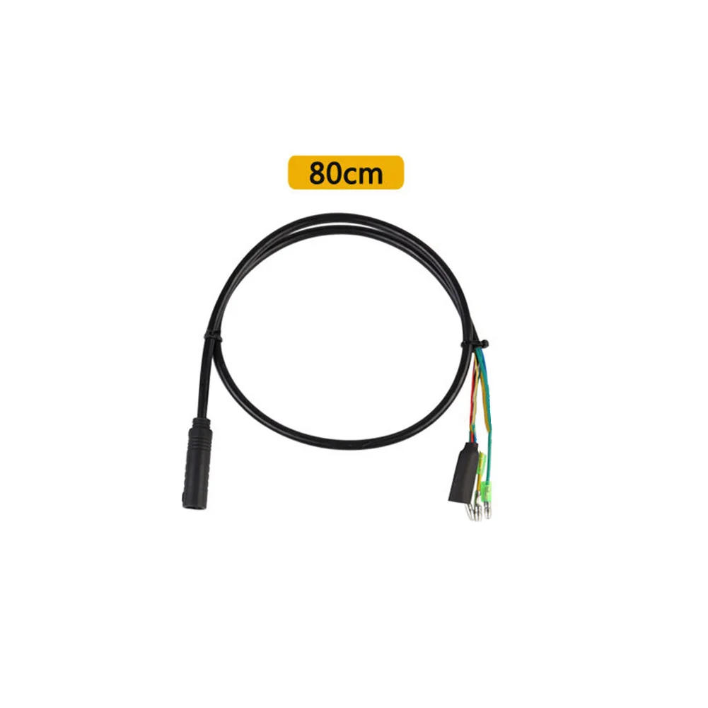 Hot Sale Reliable Useful Extension Cable Motor 130cm 80cm Black Electric Bicycle Extension Cable For Brushless Hub