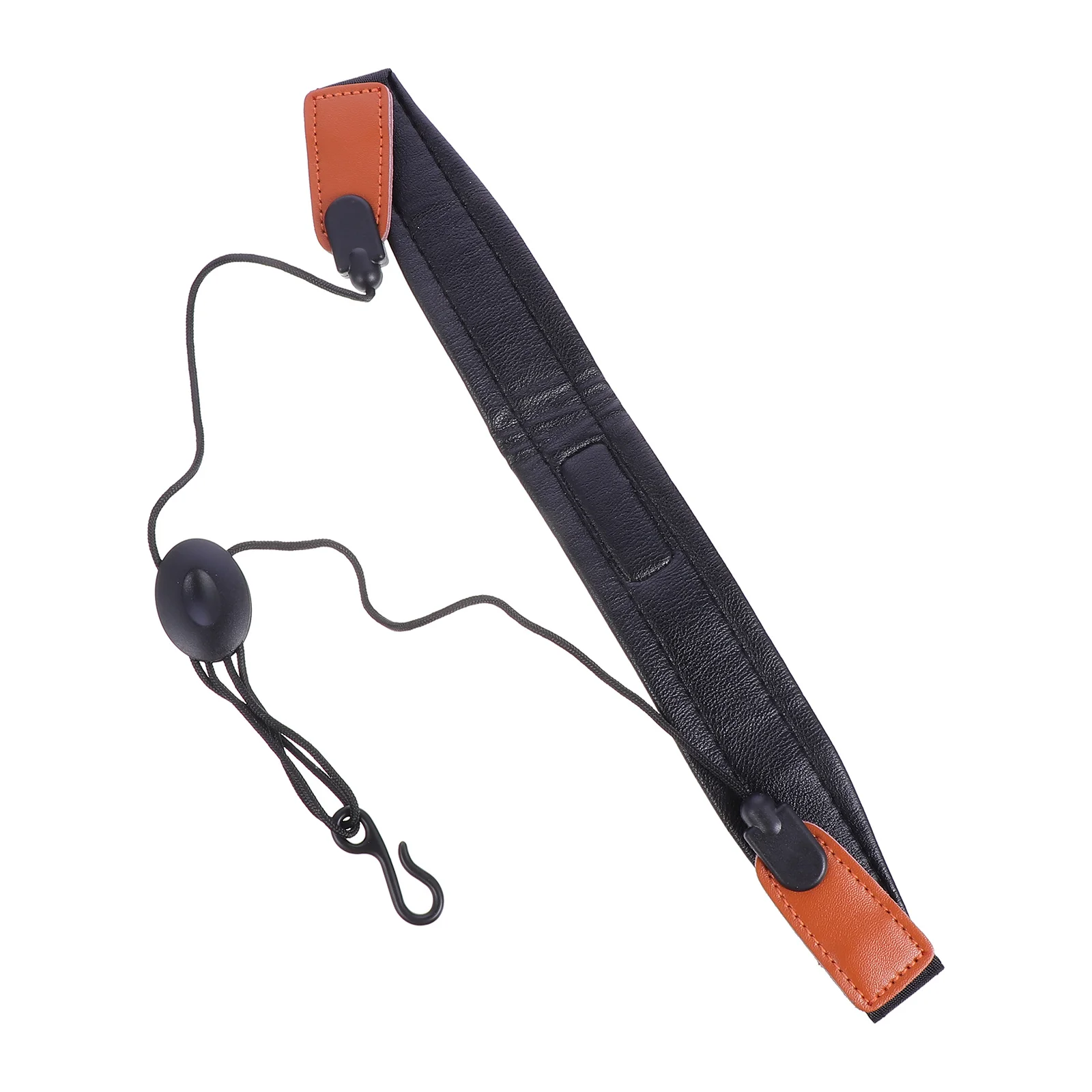 

Saxophone Neck Strap Adjustable Pu Padded Universal Fit Anti-Slip Metal Hook Comfortable Shoulder Belt For All Sax Types