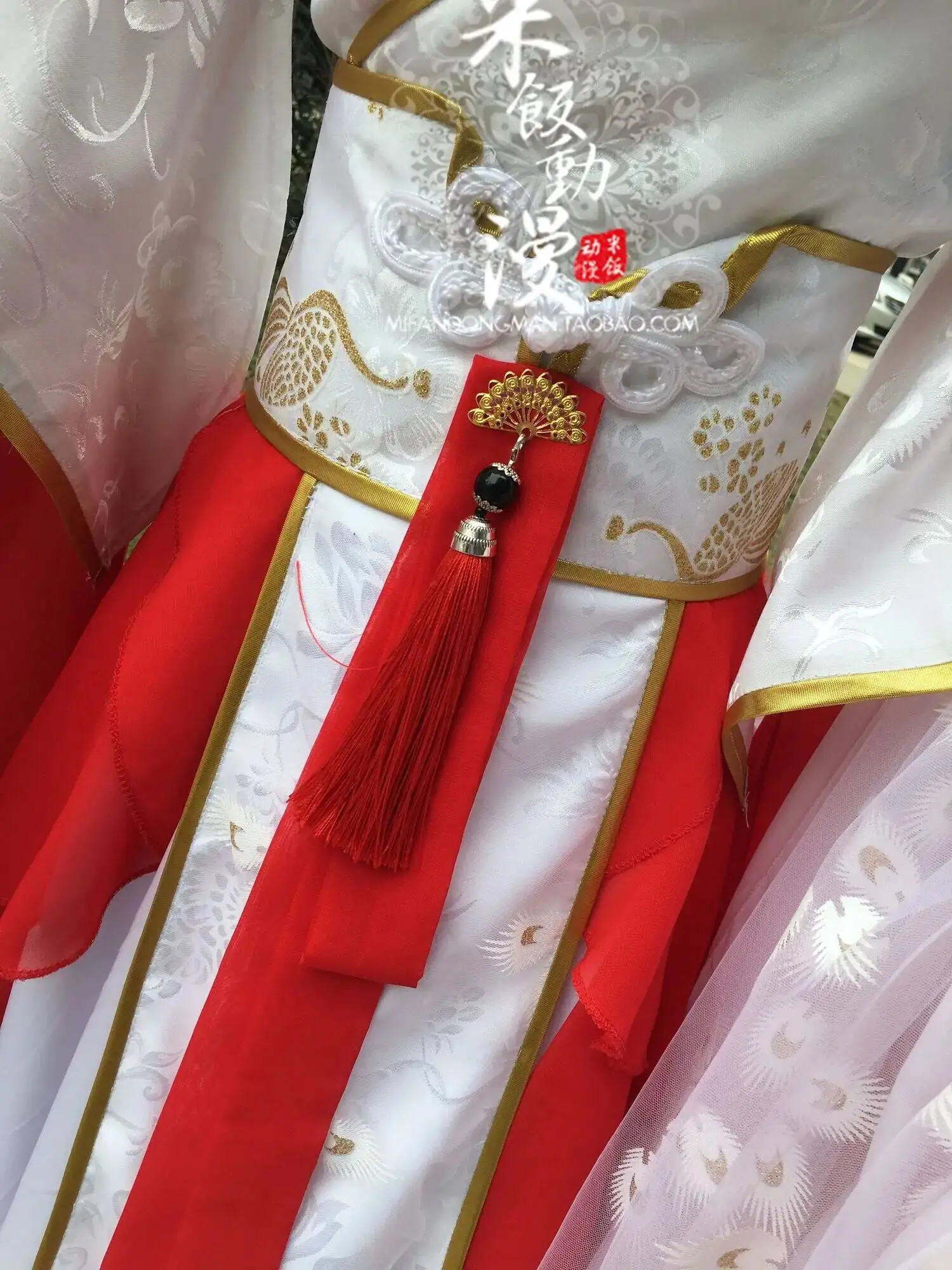 Officials Bless Prince Yue Heavenly Shen Cos Clothing Xie Lian Cosplay Red White Style Ancient Cosplay Costume Hanfu Halloween view 3