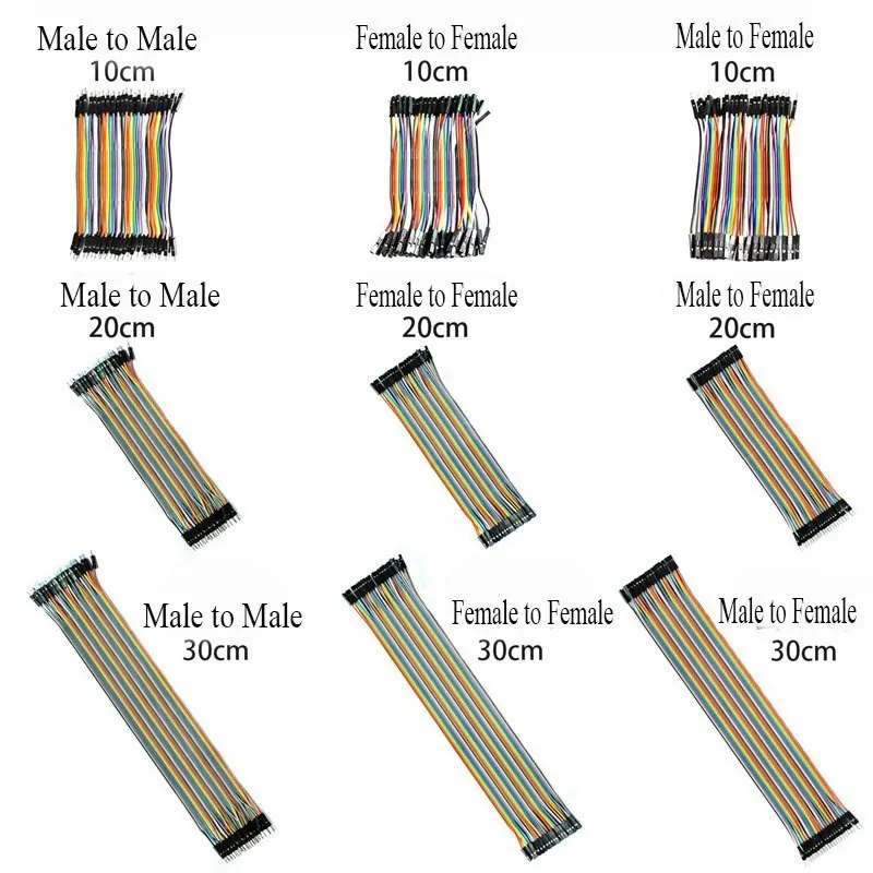 Dupont Line 10CM 15CM 20CM 30CM 40Pin Male to Male + Male to Female and Female to Female Jumper Wire Dupont Cable for DIY KIT