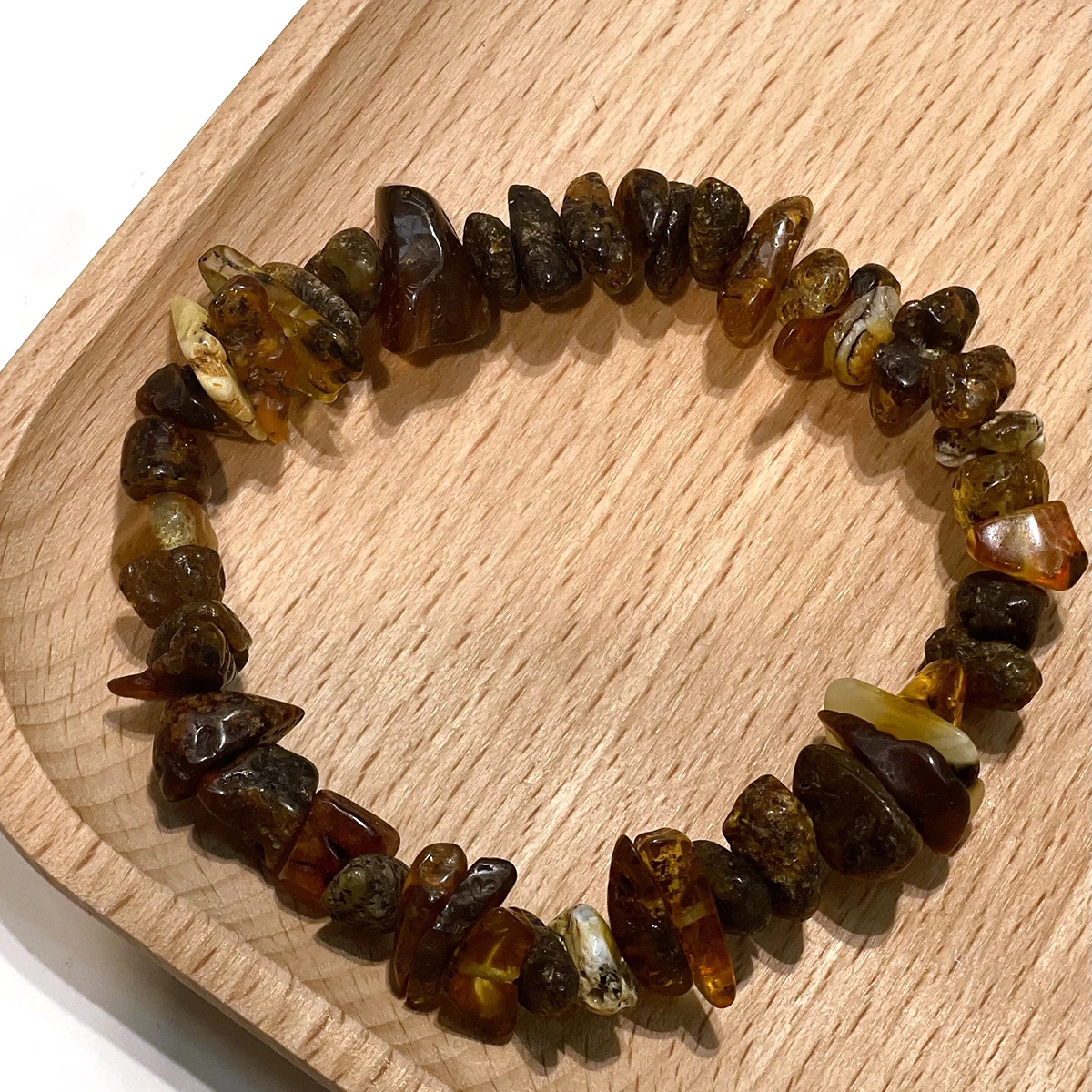 7x11mm-18cm Natural Amber “Duobao” Free-Form Chipped Stone Bracelet Gift Jewelry Make Supplies DIY Necklace Earrings Accessories - view 6