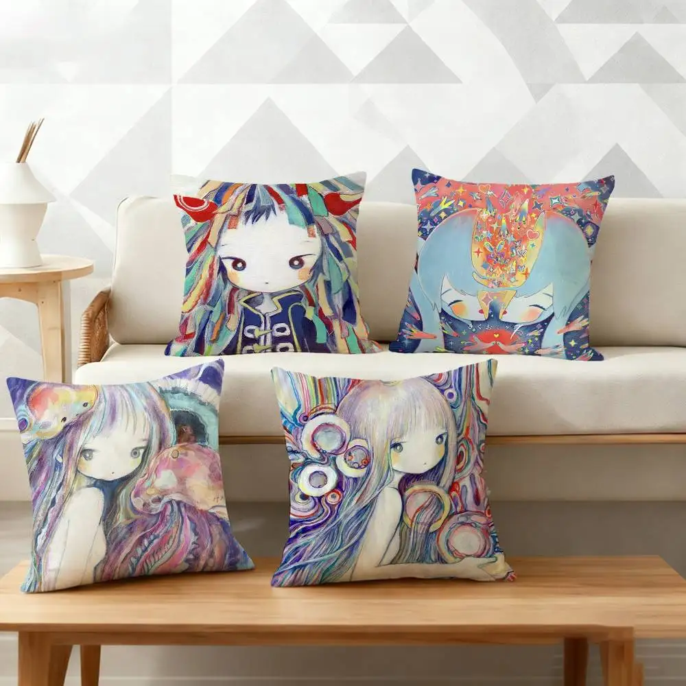 

K-Kikuos Art Pillow Case for Sofa Living Room Home office Decor Protective Cover
