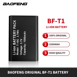 Baofeng BF-T1 리튬 이온 배터리, BF T1 워키토키 bf-t1 햄 라디오 액세서리, 양방향 라디오, 3.7V, 1500mAh