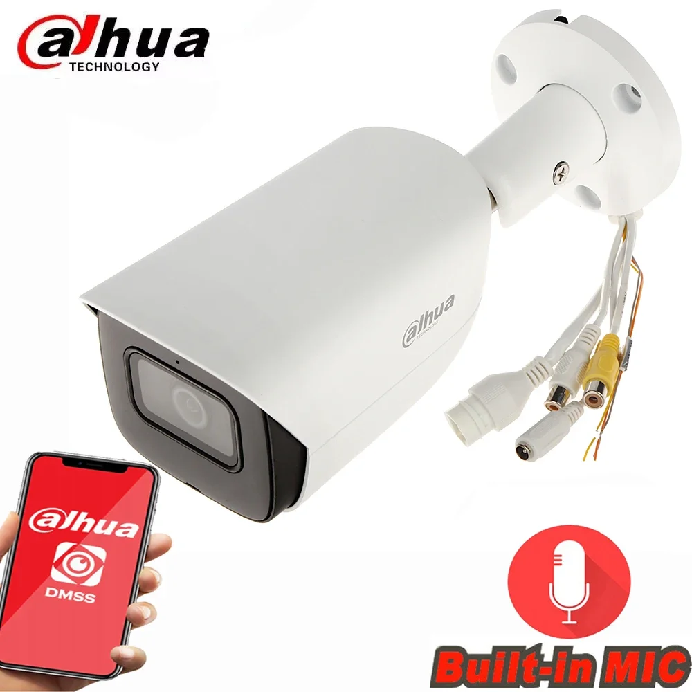 

Dahua mutil language IP camera IPC-HFW3841E-AS-0280B-S2 8MPx StarLight Analytics IVS SMD IR30 MicroSD Audio