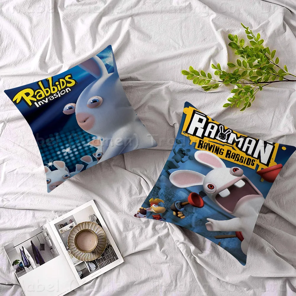 

R-Raving Rabbids Cushion Cover 30x50 Polyester Sofa Cushions Decorative Throw Pillows Home Decoration Pillowcover