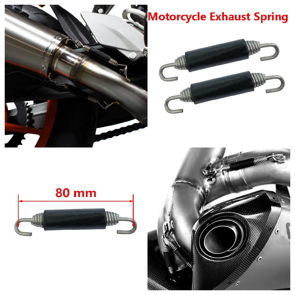 

80mm P-S1 Motorcycle Stainless Steel Exhaust Spring With Silicone Sleeve Fits for Husqvarna And KTM Yamaha Kawasaki Honda Suzuki