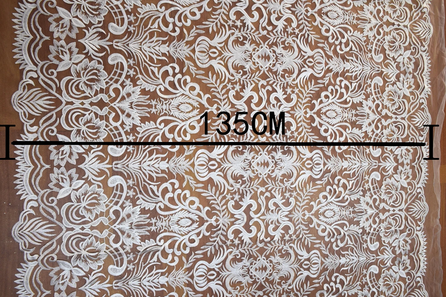 Fashion rayon ivory lace fabric 130cm lace fabric Design African Mesh Lace Fabric Embroidery French Tulle Lace for Evening Dress