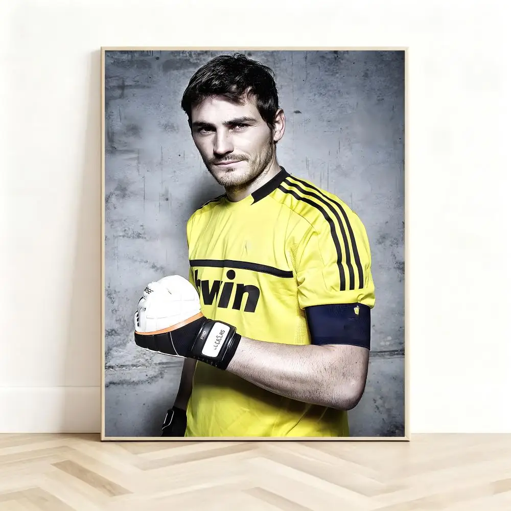 Elite Athlete I-Iker Casillas Poster Classic Self-Adhesive PP Wall Sticker for Living Room Bar Decor Gift