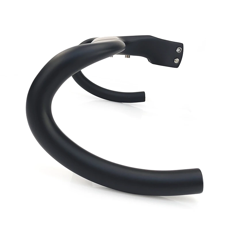 Newest Fully concealed cable matt UD full carbon bicycle handlebar Road bike carbon handlebar and Stem integrateved with washers