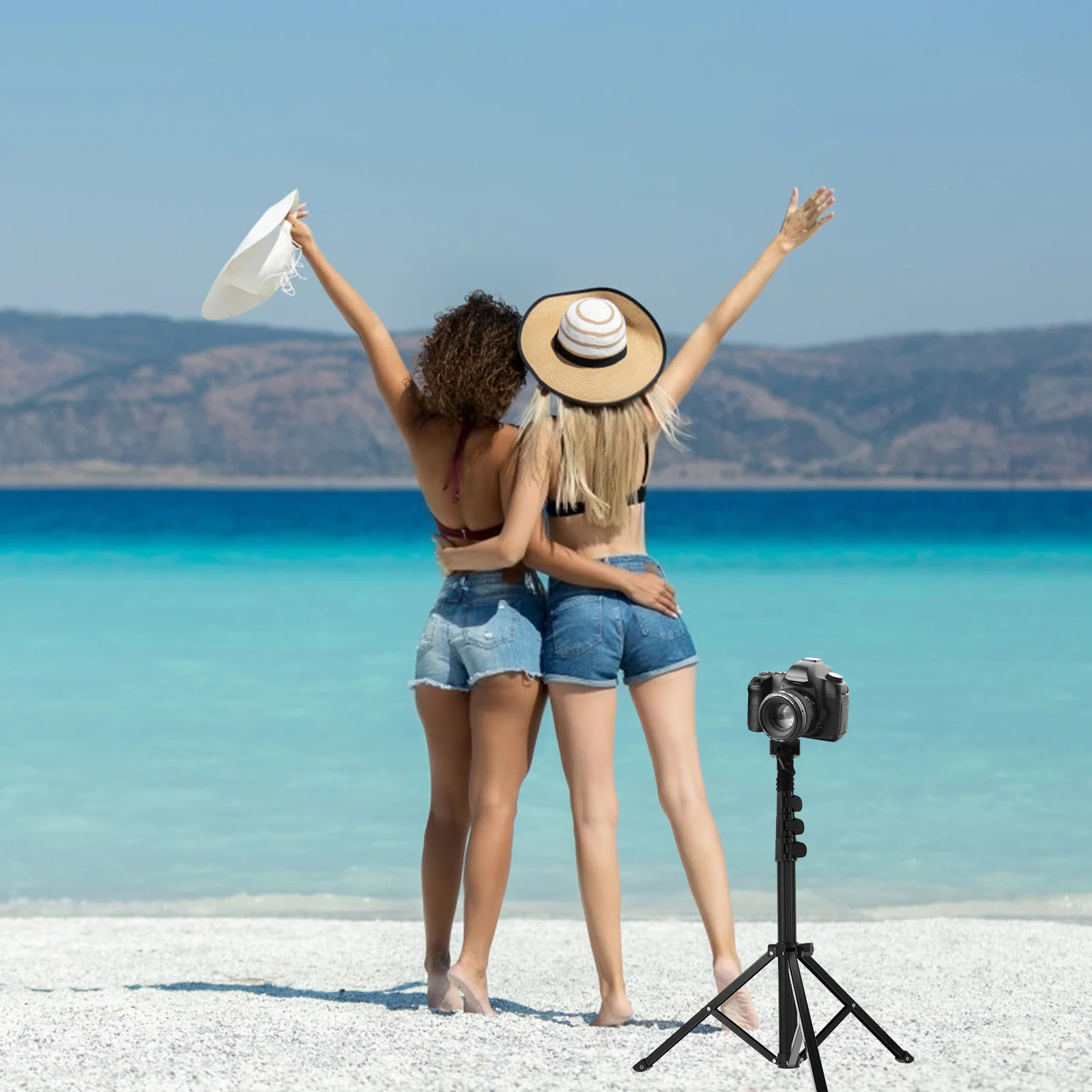 

128cm Photography Light Stand Adjustable Aluminum Alloy Tripod Support Mini Tripod Selfie Stick for Live Streaming Phone Holder