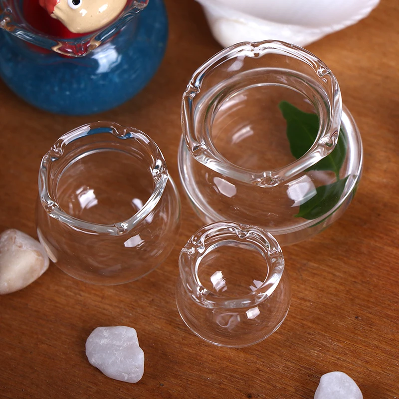 1:12 Dollhouse Miniature Transparent Glass Fish Tank for Dollhouse Decor