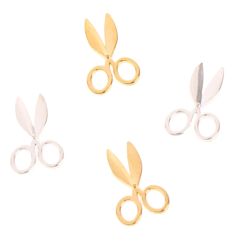 2Pcs/Lot 1:12 Scale Dollhouse Miniature Scenes Hair Cutting Scissors Model For Dollhouse Furniture DIY Toys