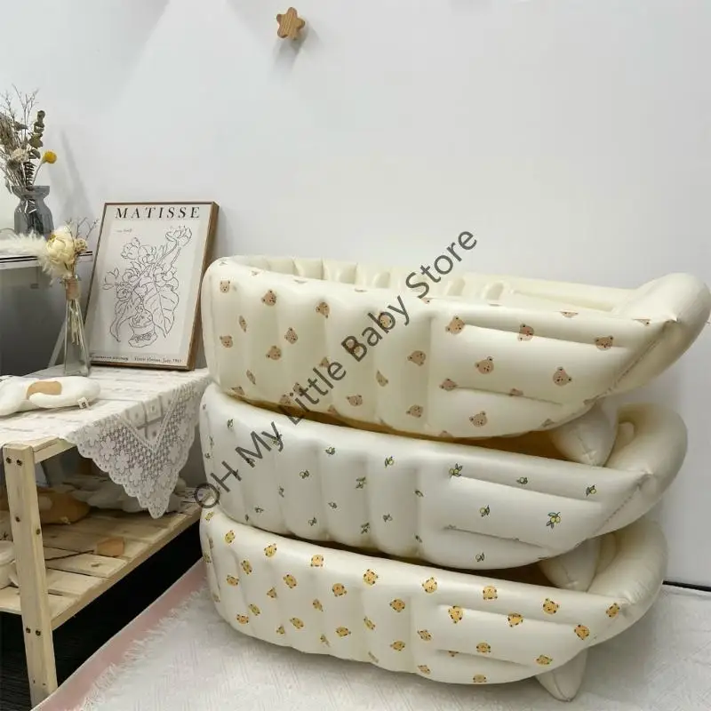 M76C 35 بوصة حوض استحمام قابل للنفخ لحديثي الولادة للجنسين طباعة حوض استحمام محمول للأطفال حوض استحمام للسفر #1