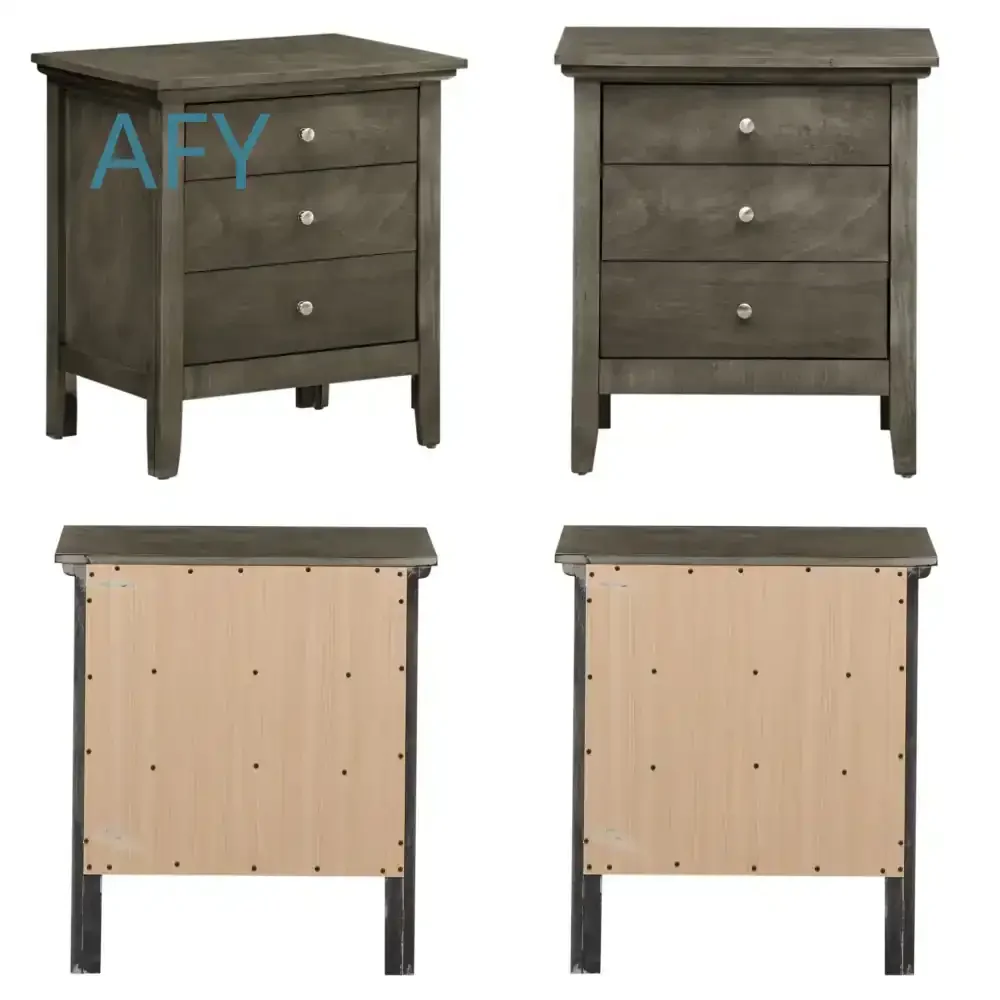 Contemporary Gray Nightstand for Modern Living Room Bedroom for IKEA MUJI ZARA HAY West Elm Article CB2 Target Wayfair