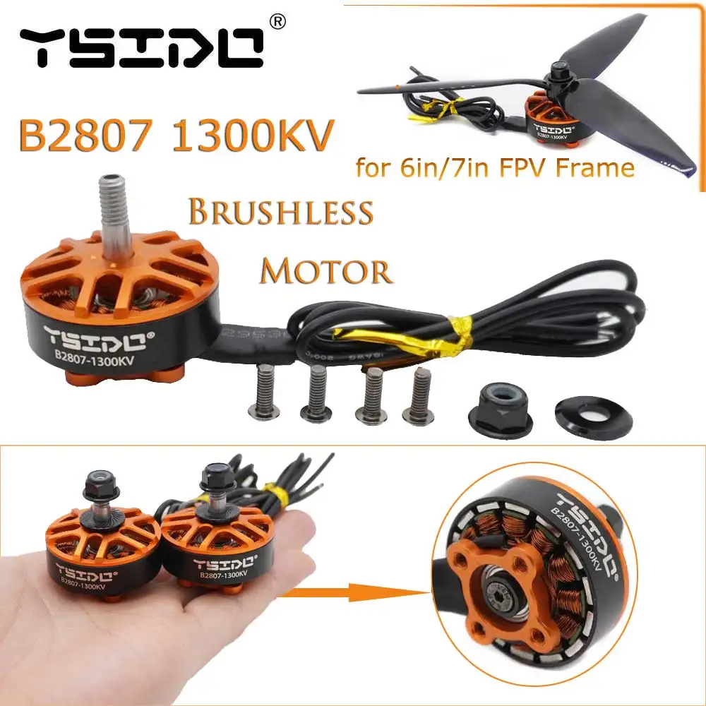 4 SZTUK Ulepszony bezszczotkowy silnik YSIDO RC Drone B2807 1300KV do Mark4 7-calowej ramy RC Samolot Dron Multicopter Spare DIY RC Parts