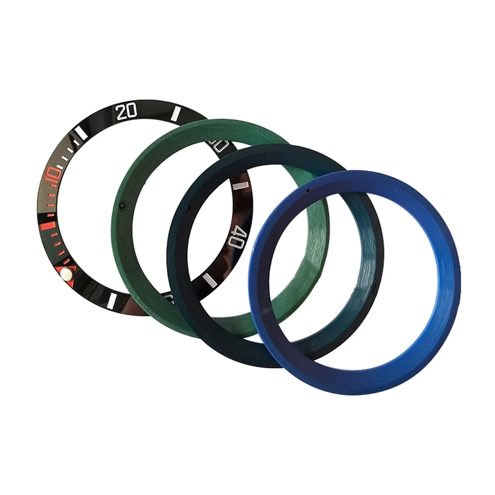 38มม./30.6มม. ฝาเซรามิกจำนวนแหวนดัชนีวงแหวนรอบนอกสำหรับนาฬิกาดำน้ำอุปกรณ์ทดแทน