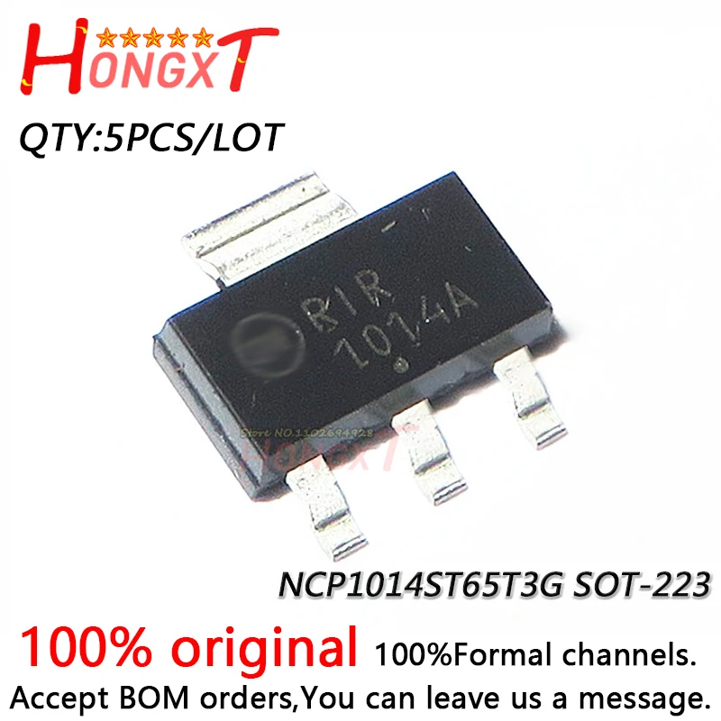 5PCS 100% NEUE NCP1014ST65T3G NCP1014 1014A SOT-223.Chipsatz