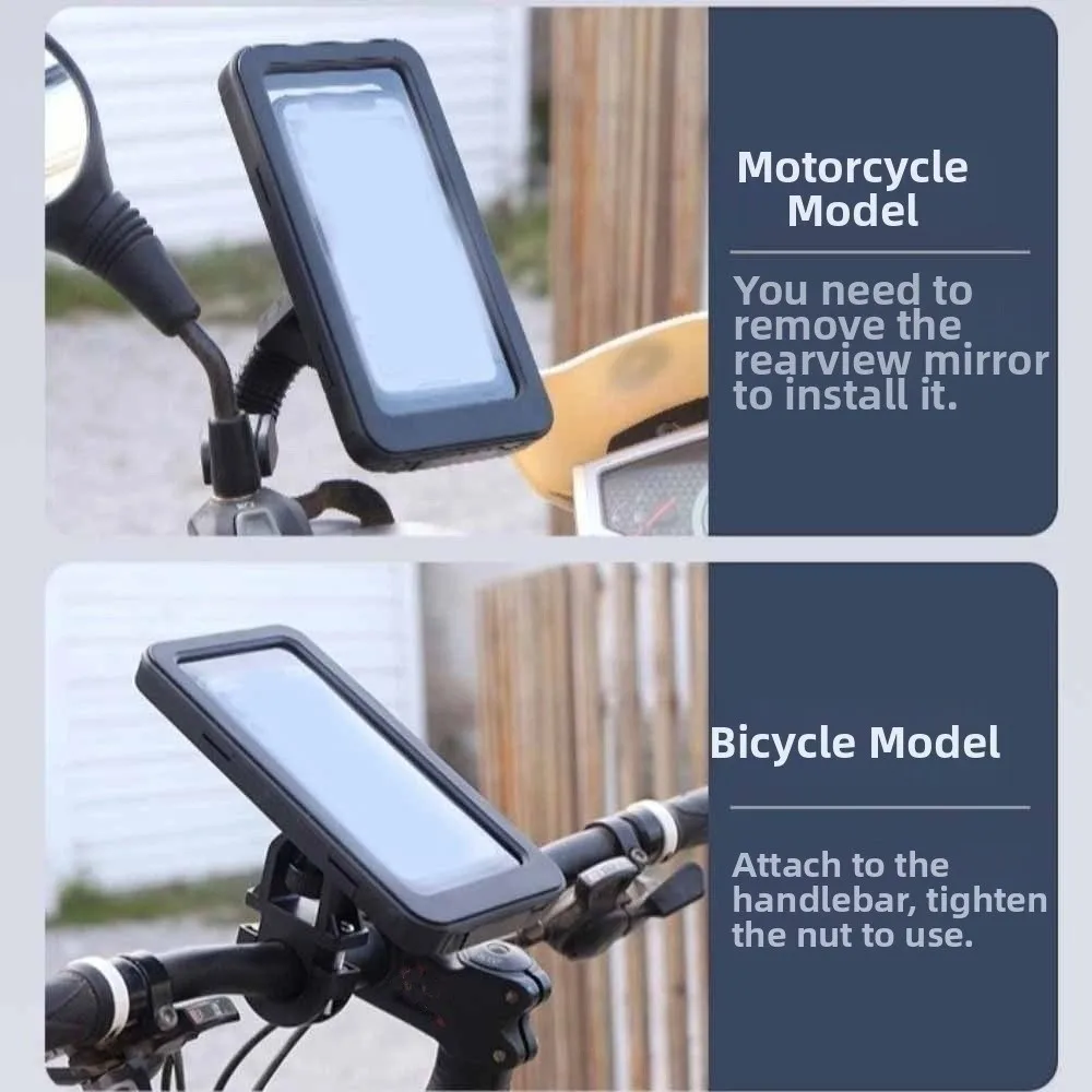 

Waterproof Bike Phone Holder Magnetic Design 360° Swivel Smartphone Mount Adjustable Support Stable Mount