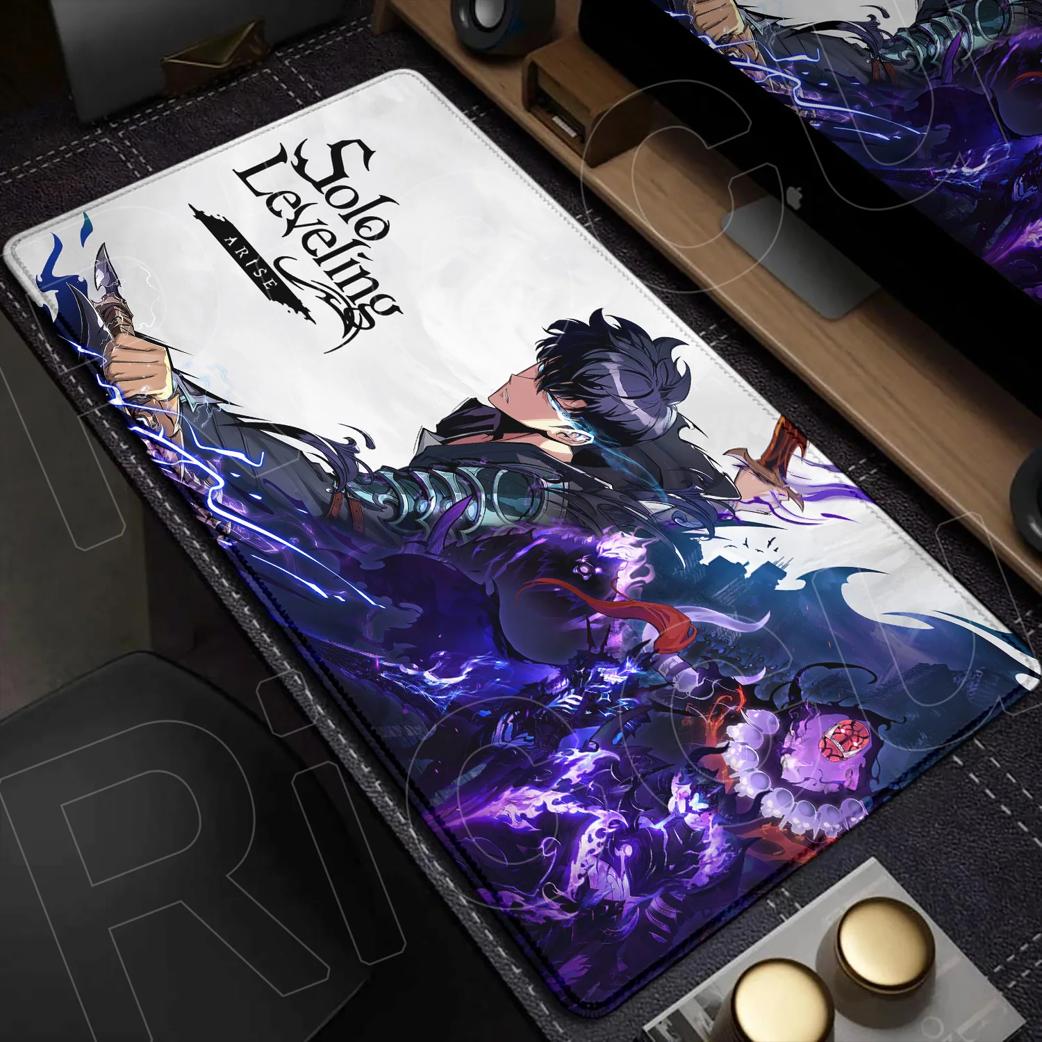 

90x40cm Anime Solo Leveling Gaming Mousepad Large Laptop Mouse Pad PC Office Accessories XXL Rubber Stitch Edge Non-Slip Deskmat