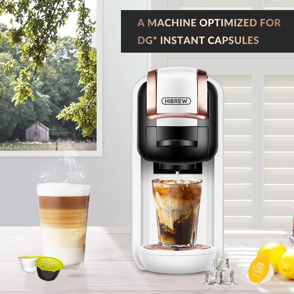 Kaffee Maschine Cafetera Heißer/Kalt 4in1 Mehrere Kapsel 19Bar DolceGusto-Milch & Nexpresso Kapsel ESE pod Boden kaffee H2A