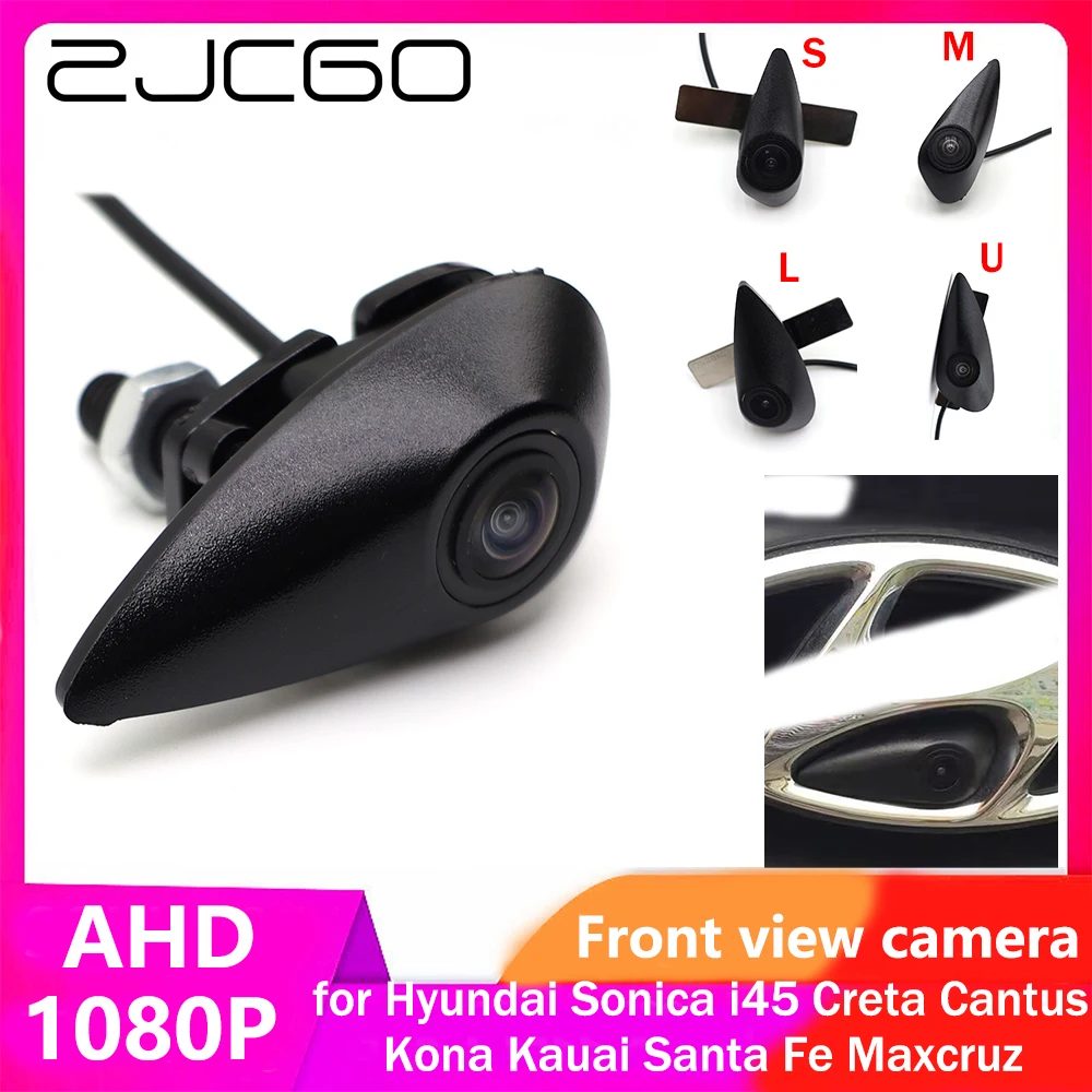 ZJCGO AHD CVBS 1080P 170° Car LOGO Parking Front View Camera for Hyundai Sonica i45 Creta Cantus Kona Kauai Santa Fe Maxcruz