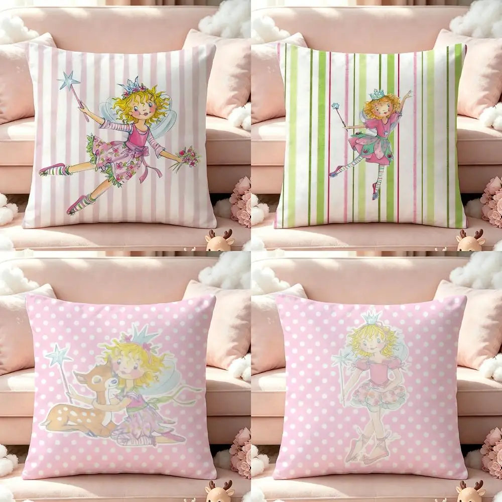 Princess Lillifee Cushion Cover Pillow Multi‑size Short Plush Pillow Cute Simple Style For Living Room Bedroom Birthday Gift