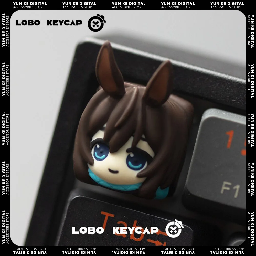 Arknights Amiya Keycap Ręcznie robione nasadki z żywicy Klawiatura mechaniczna Nasadki na klawisze Śliczne, spersonalizowane akcesoria do gier Prezenty