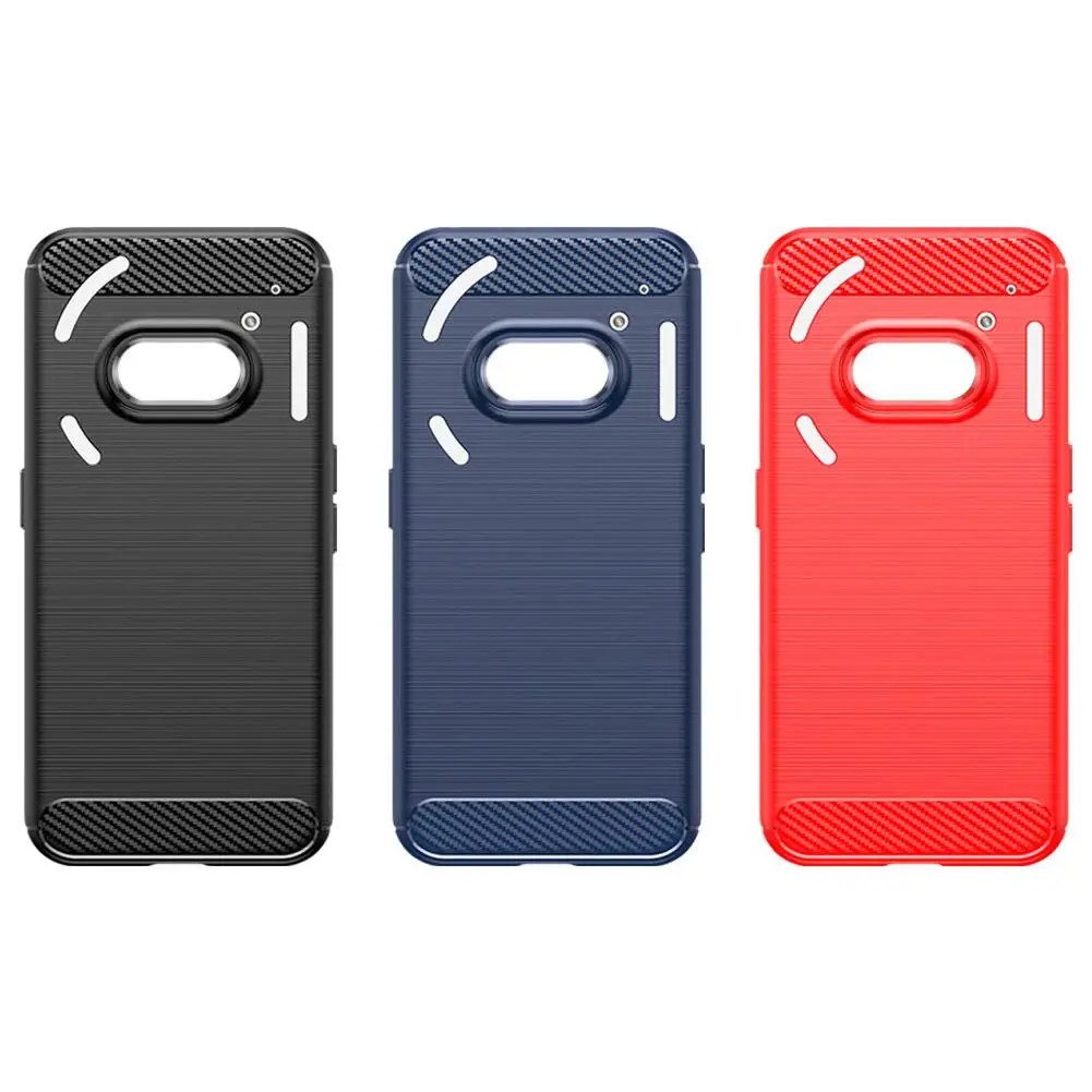 Cellphone Case For Nothing Phone 2A High Quality Brushed Material Durability Reliability Simple Brushed Carbon Fiber O1C4